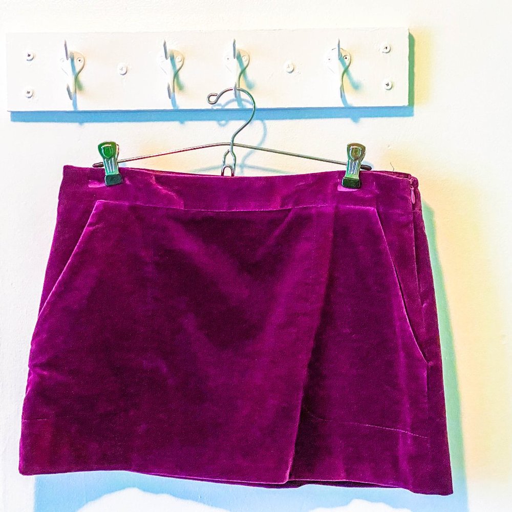 Theory Velvet Mini Skirt